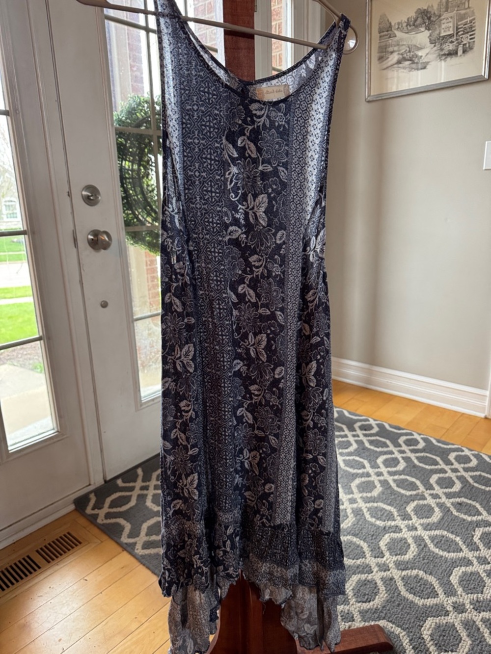 Altar'd State Navy blue floral festival dress